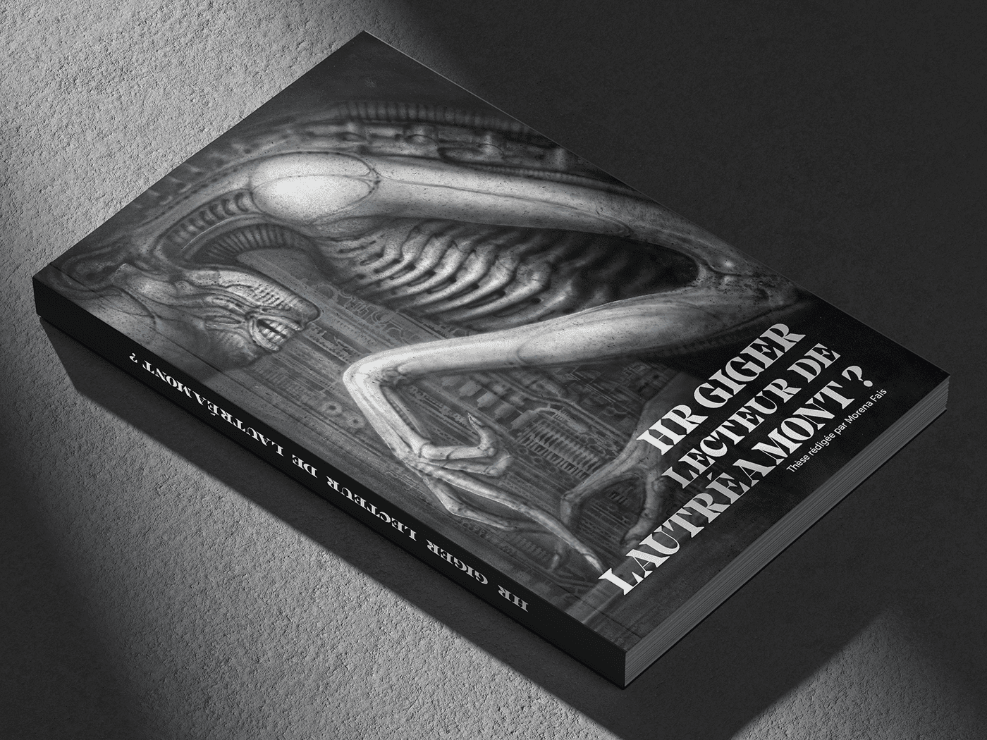 Conception graphique de la couverture du livre « HR Giger lecteur de Lautréamont ? »
